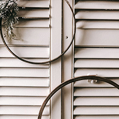 close up of a closet door